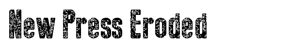 New Press Eroded font preview